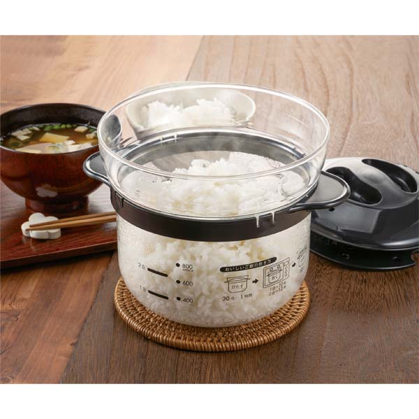 ハリオ　ガラスのレンジご飯釜1～2合